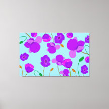 Papaver Poppy Lilac på blek-blå bakgrund