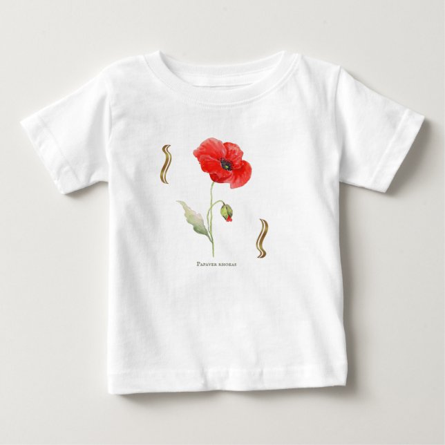 Papaver rhoeas  t shirt (Framsida)