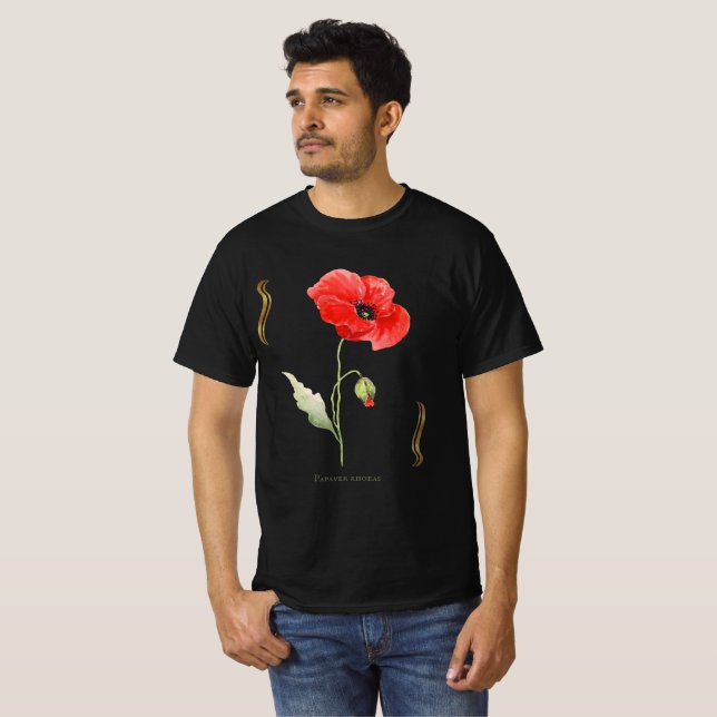 Papaver rhoeas  t shirt (Hel framsida)