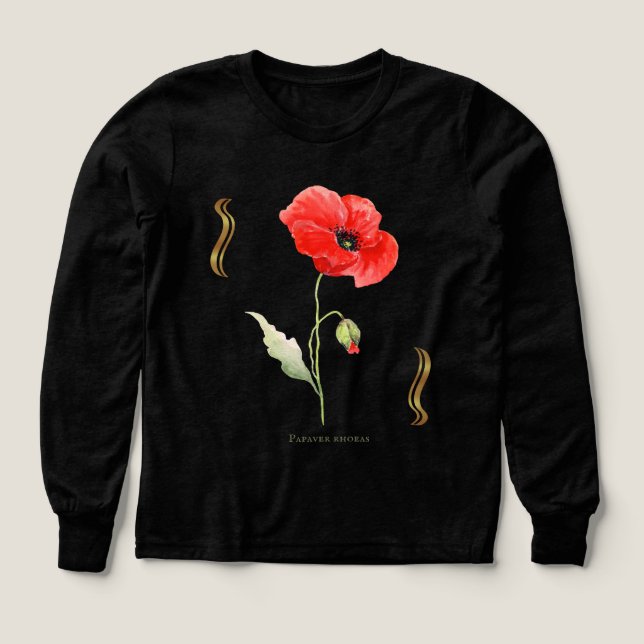 Papaver rhoeas tshirt t shirt (Design framsida)