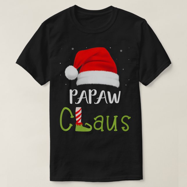Papaw Claus Family Group Matching Pajama Coola Chr T Shirt (Design framsida)