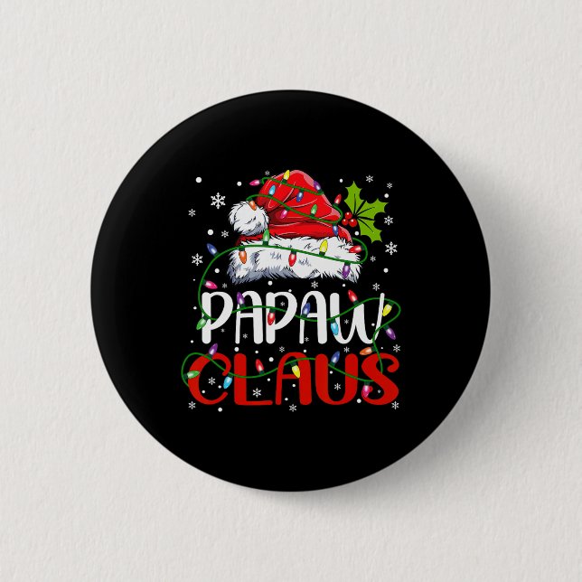 Papaw Claus jul Santa Matching Family Julafton P Knapp (Framsida)
