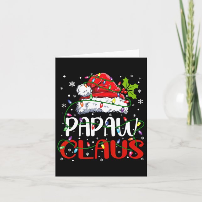 Papaw Claus jul Santa Matching Family Julafton P Kort (Framsida)