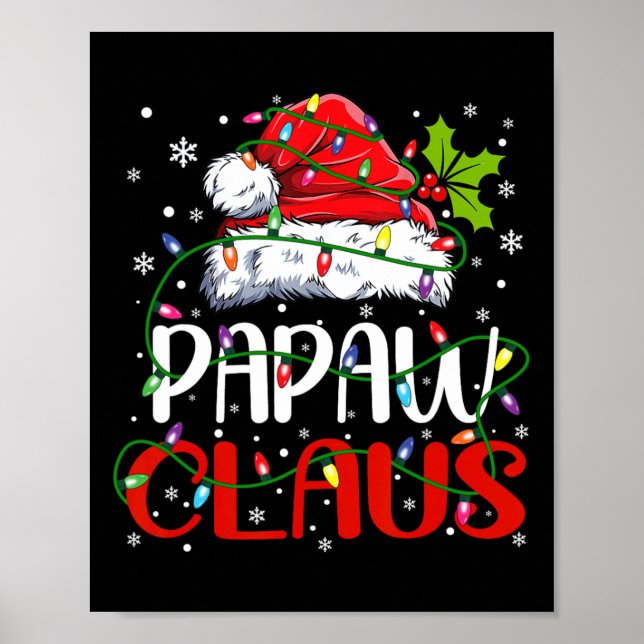 Papaw Claus jul Santa Matching Family Julafton P Poster (Framsidan)