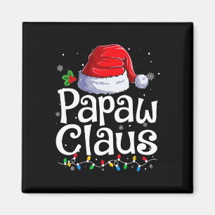 Papaw Claus Julafton Santa Matching Family jul P Magnet