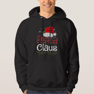 Papaw Claus Santa mössa röd rutig Buffalo jul Hoodie