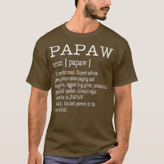 Papaw Definition Grandpa Fars dag Gifts Manar T Shirt