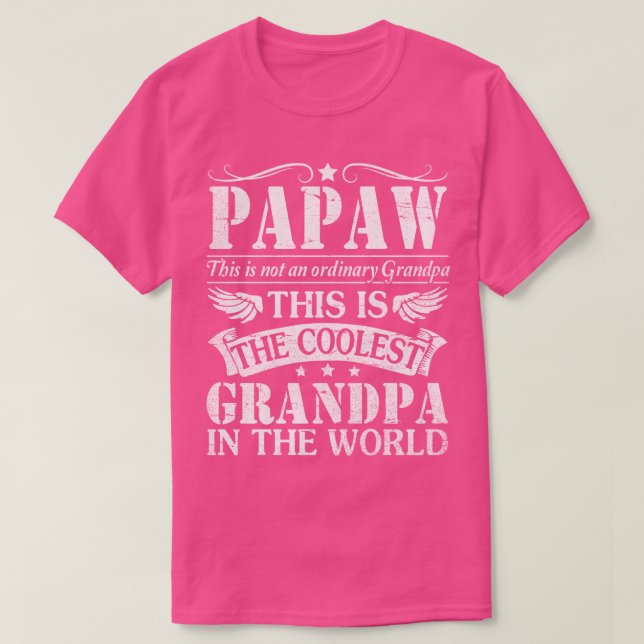 Papaw ej vanlig morfar, morfar, morfar in t shirt (Design framsida)
