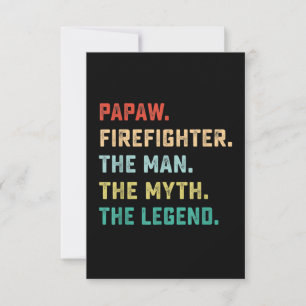 Papaw Firefighter Man Myth Legend Pappa Gifts