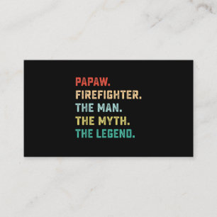 Papaw Firefighter Man Myth Legend Pappa Gifts Rabattkort