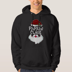 Papaw Jultomten rött rolig familj jul Hoodie