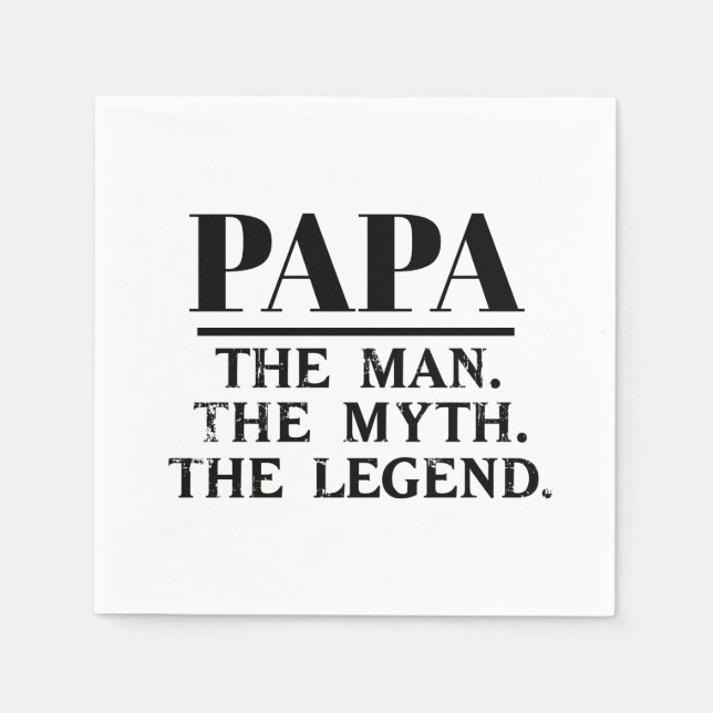 Papaw Mannen Myth Legend Fars dag Pappersservett (Framsidan)