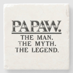 Papaw Mannen Myth Legend Fars dag Stenunderlägg