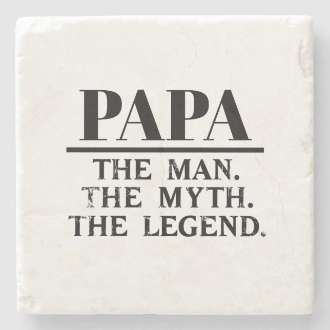 Papaw Mannen Myth Legend Fars dag Stenunderlägg (Framsidan)
