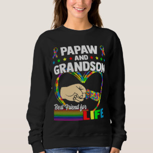 Papaw och Grandson Best Friend for Life Autism Gra T Shirt