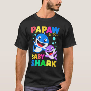 Papaw of the Baby Birthday Shark Papaw Shark T Shirt