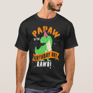 Papaw of the Birthday Boy Dinosaur Shirt Funny Cli T