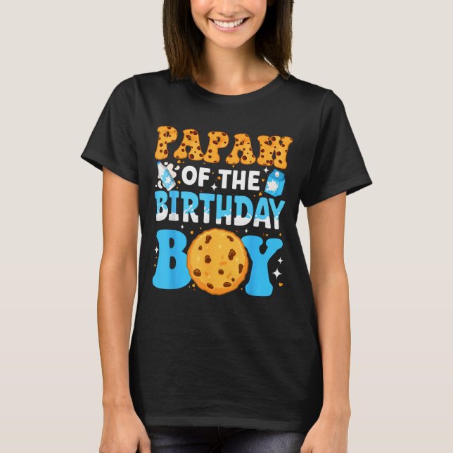 Papaw Of The Birthday Boy Milk And Cookies 1st Bir T Shirt (Framsida)