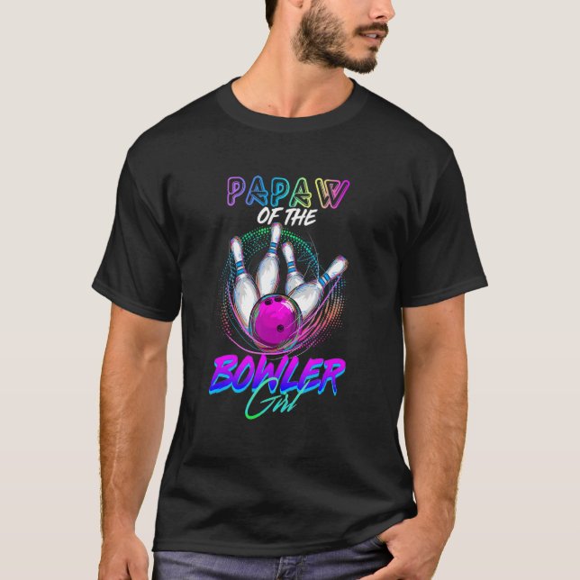 Papaw of the Bowlareare Girl Matching Family Bowli T Shirt (Framsida)