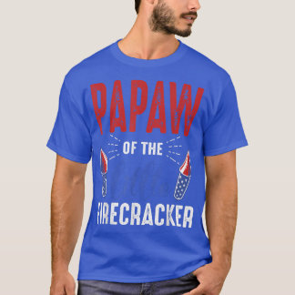 Papaw Of The Little Firecracker 4th of July Birthd T Shirt