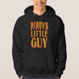 Papaw's Little Guy Funny farmor som säger design Hoodie