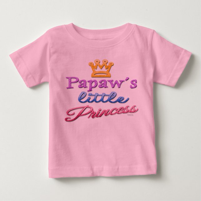 Papaw's Little Princess Baby Småbarn T-Shirt (Framsida)