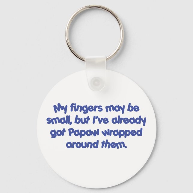&Papaw's;s Wrapped (Blue) Nyckelring (Framsida)
