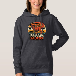 Papawsaurus Retro Dinosaur Solnedgång Vektor Desig T Shirt