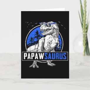 Papawsaurus T-rex Papaw Saurus Dinosaur Familj Mat Kort