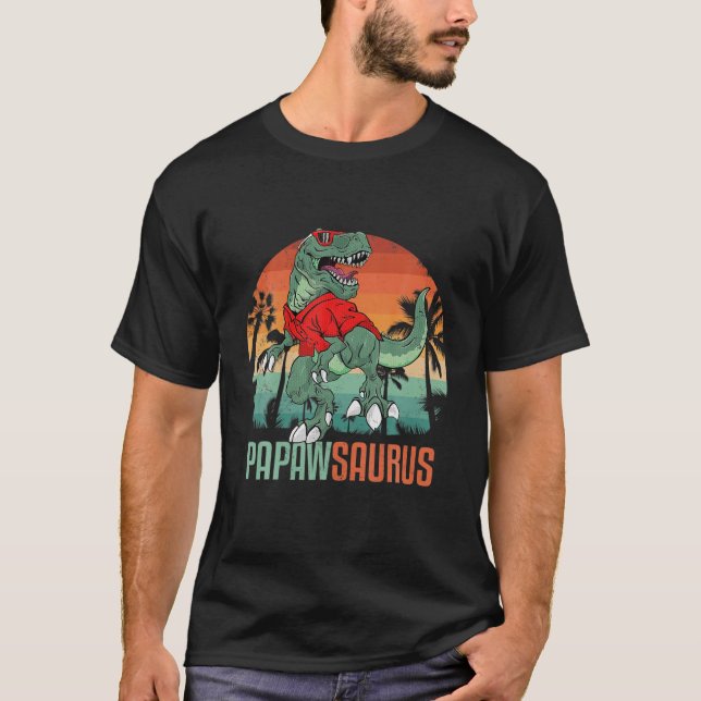 Papawsaurus t Rex Papaw Saurus Dinosaur Wearing Su Shirt (Framsida)