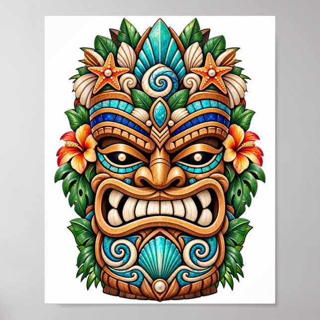 Papaya Crest Tiki-affisch Poster (Framsidan)
