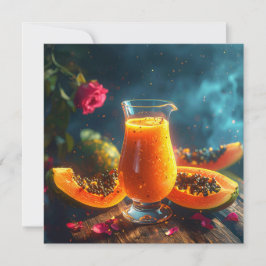 PAPAYA Färskpressad JUICE - Julkort