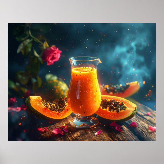 PAPAYA Freshly Squeezed JUICE -  Poster (Framsidan)