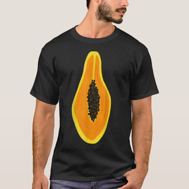 Papaya Fruit Halloween Funny Costume T Shirt (Framsida)