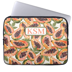 Papaya Fruit Watercolor Laptop Fodral