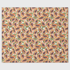 Papaya Fruit Watercolor Presentpapper