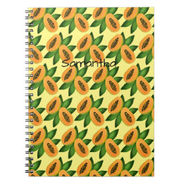 Papaya Fruit Wrapping Papper Anteckningsbok
