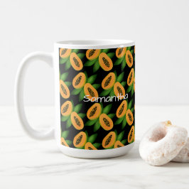 Papaya Fruit Wrapping Papper Kaffemugg
