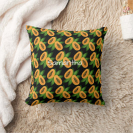 Papaya Fruit Wrapping Papper Kudde
