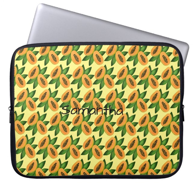 Papaya Fruit Wrapping Papper Laptop Fodral (Framsidan)