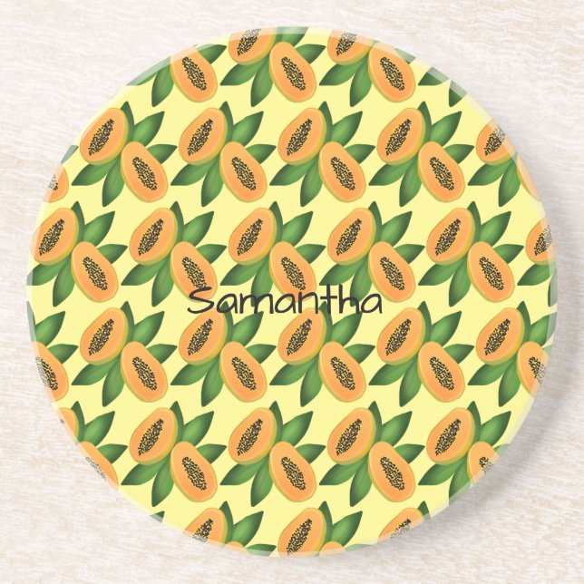 Papaya Fruit Wrapping Papper Underlägg (Framsidan)