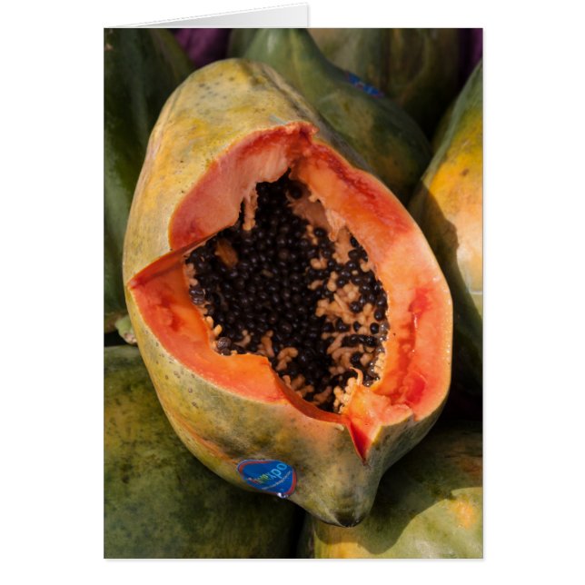 Papaya Frukt Välkomstkort OBS Kort (Framsidan)