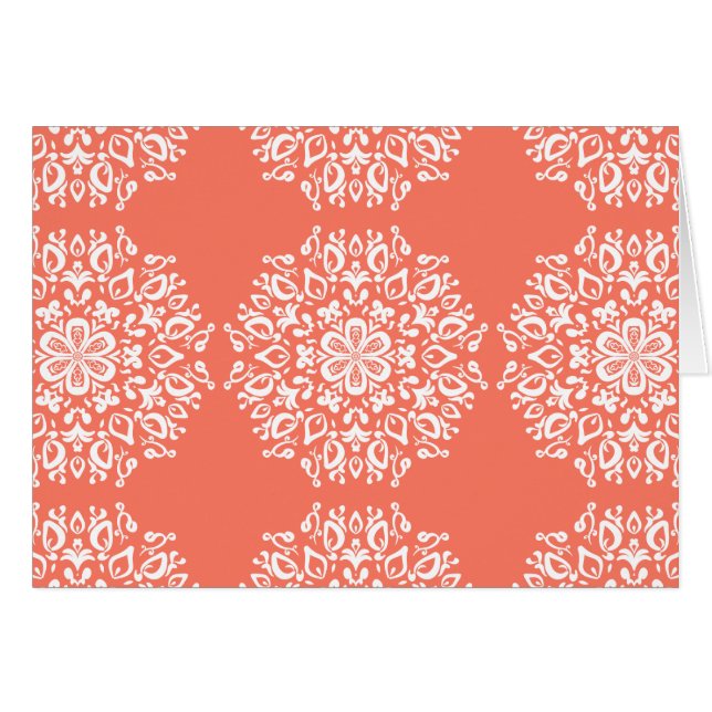 Papaya Mandala Hälsningskort (Framsidan Horizontal)