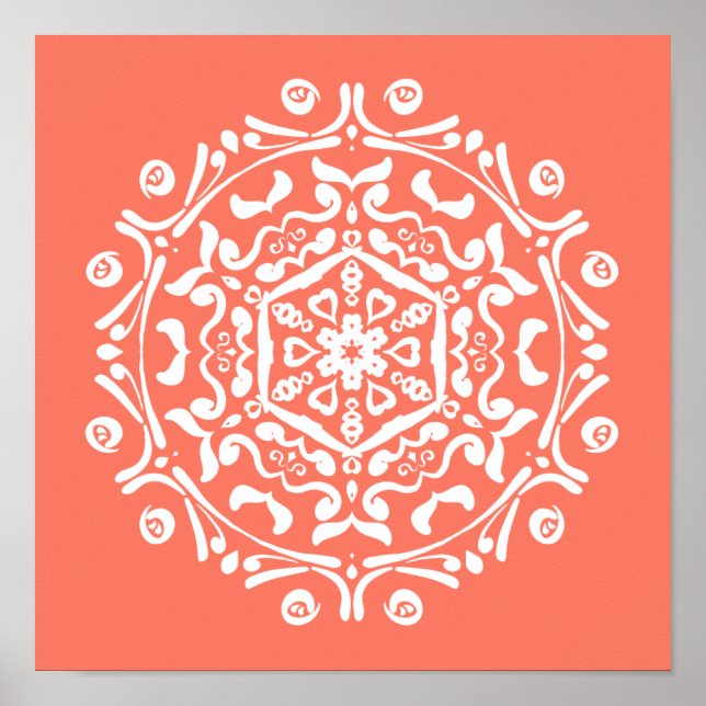 Papaya Mandala Poster (Framsidan)