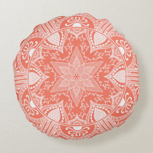 Papaya Mandala Rund Kudde