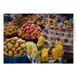 Papaya Melons Frukt Market Greeting Card OBS Kort