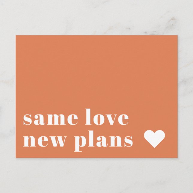 Papaya | Modern uppskjutande av Bröllop Vykort (Framsida)