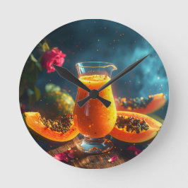 PAPAYA - TROPICAL KISS RUND KLOCKA