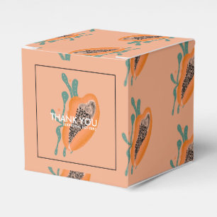 Papaya Tropisk Frukt Tack Bröllopsfest Presentaskar