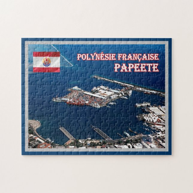 Papeete - Port - Fransk Polynesia - Pussel (Horisontell)